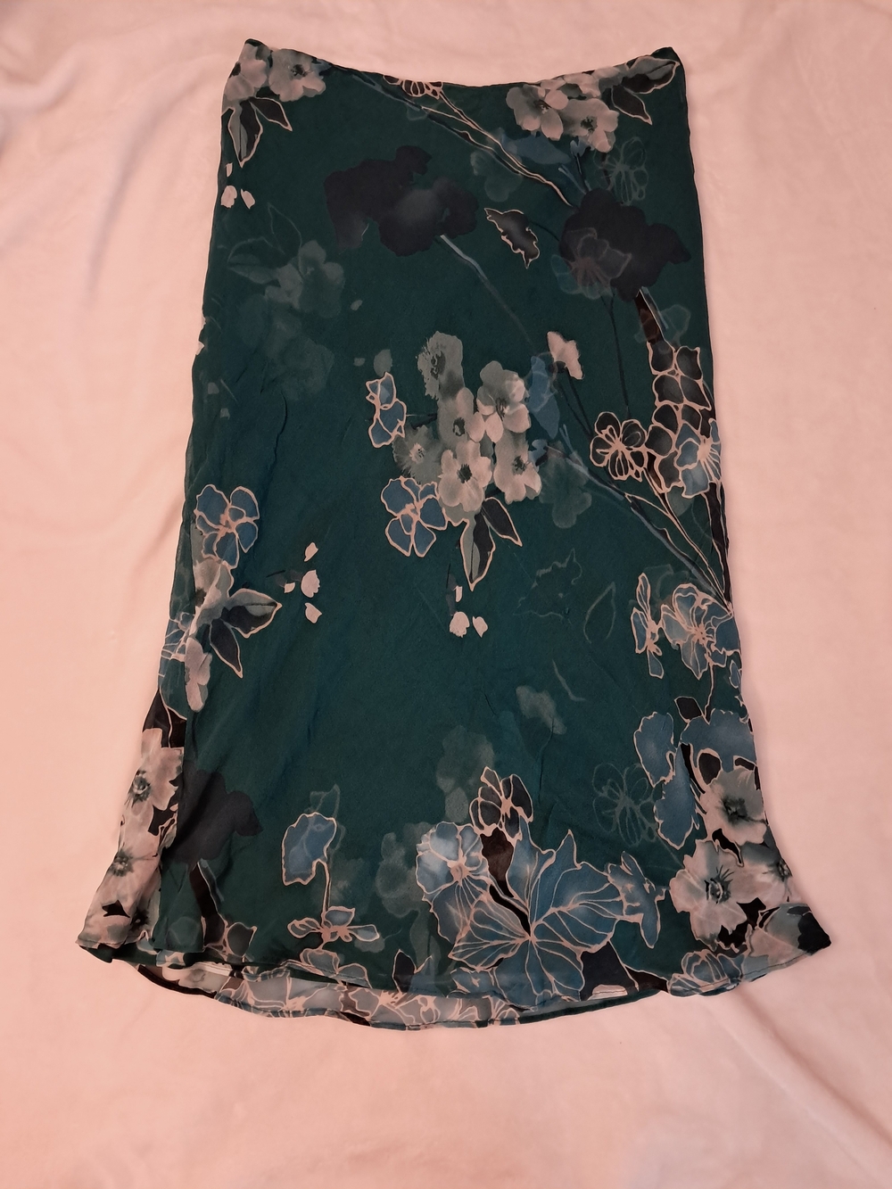 ICE Vintage Teal Floral Slip Skirt PM